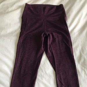 Maroon Aerie play leggings with pockets - XS